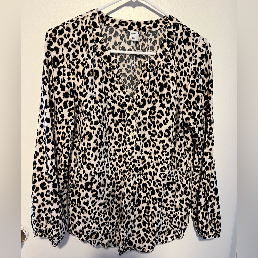 Old Navy Leopard Blouse